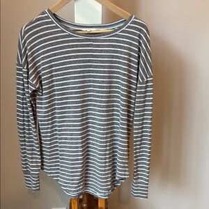 Mystery Gray Striped Women's Top